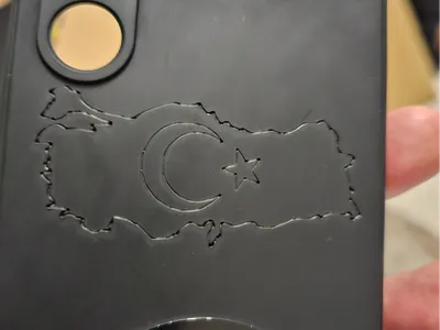 Turkey - Map as engraving for phone case