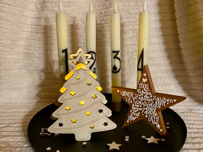 Christmas tree for illuminated tea light