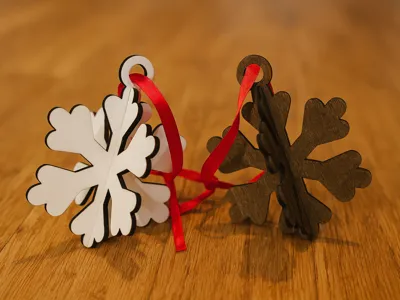 3D Snowflake Christmas Ornament