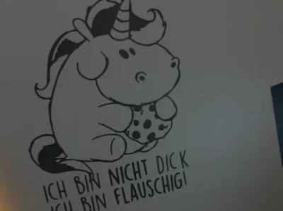 Unicorn (I'm not fat..) Transfer Decal