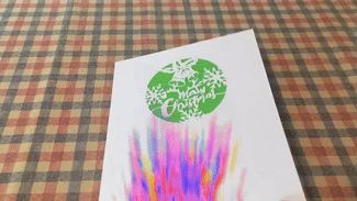 Christmas flower globe pop-up card 圣诞花球立体贺卡