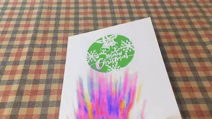 Christmas flower globe pop-up card 圣诞花球立体贺卡
