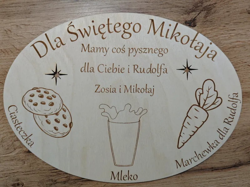 Taca na smakołyki dla Świętego Mikołaja