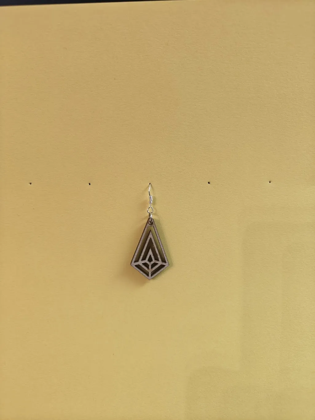 Geometric Minimalist Wooden Earring set view 3