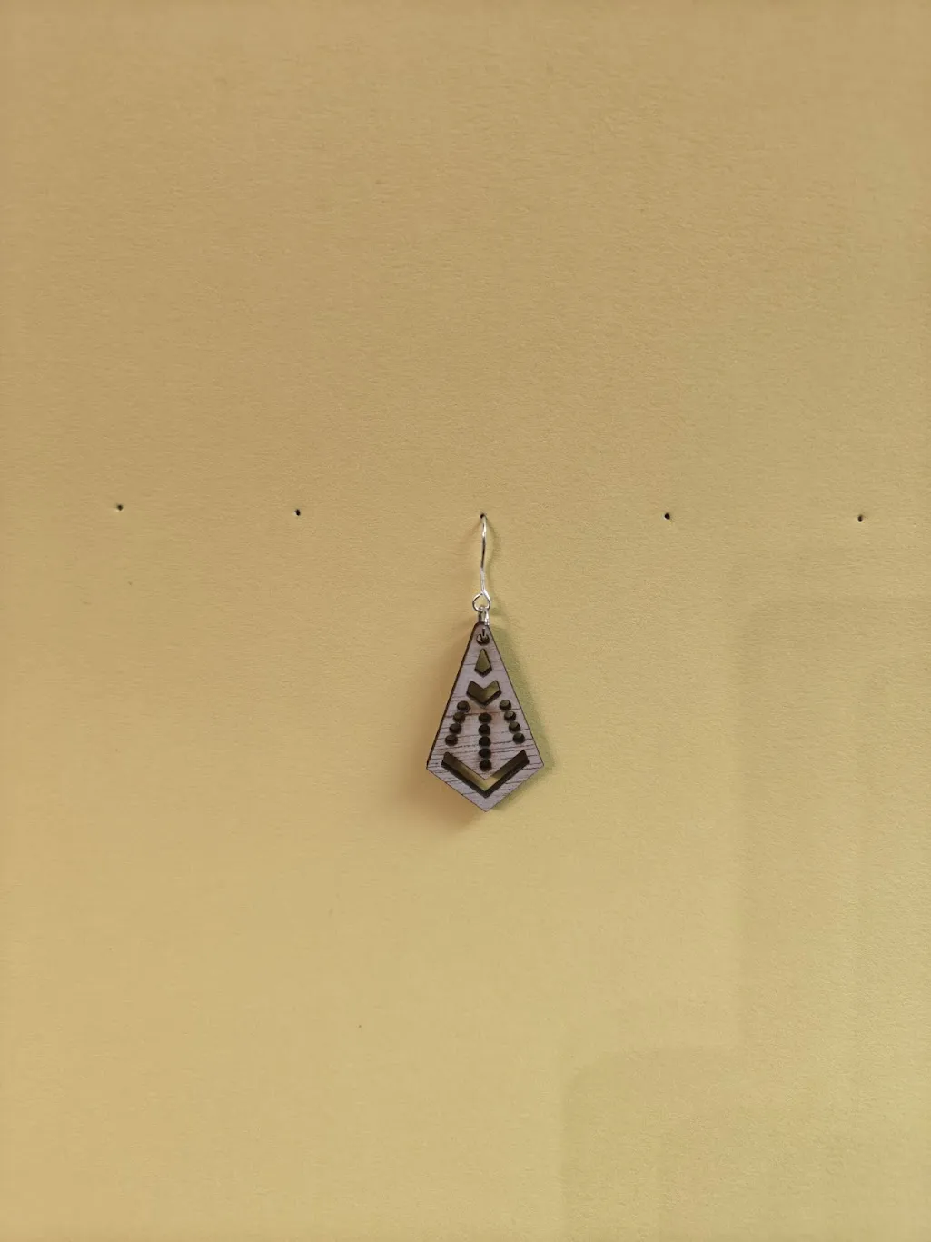 Geometric Minimalist Wooden Earring set view 4