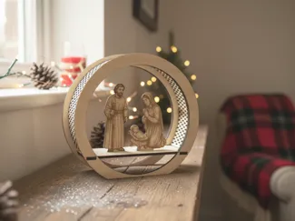 Nativity Scene – Layered Laser-Cut Christmas