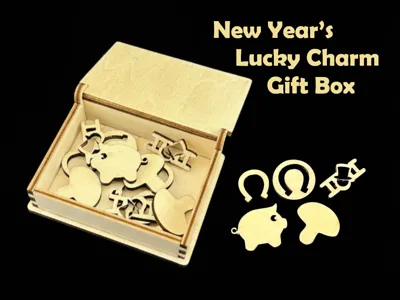 Laser-Cut New Year’s Lucky Charm Gift Box