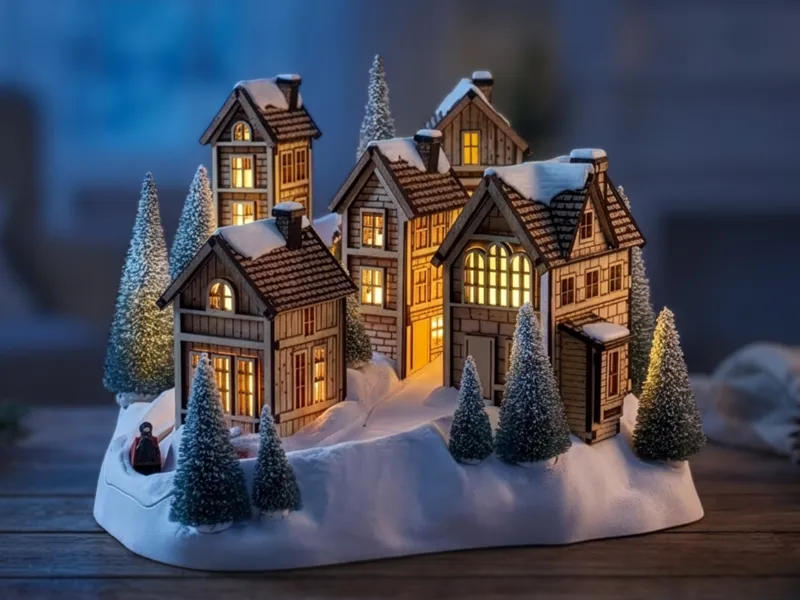 Winter Village – Sled Hill Diorama