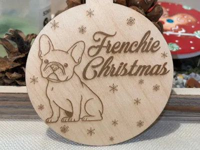 Frenchie Bully Christmas Ornament