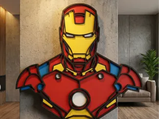 Iron man layered design, laser cutting design