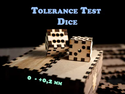 Tolerance Test Cube Laser Cutting Dice