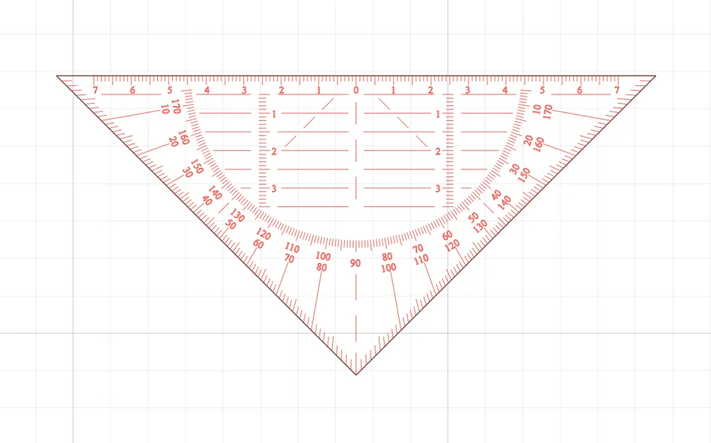 transparent geometric triangle protractor - Free 3D Print Model ...
