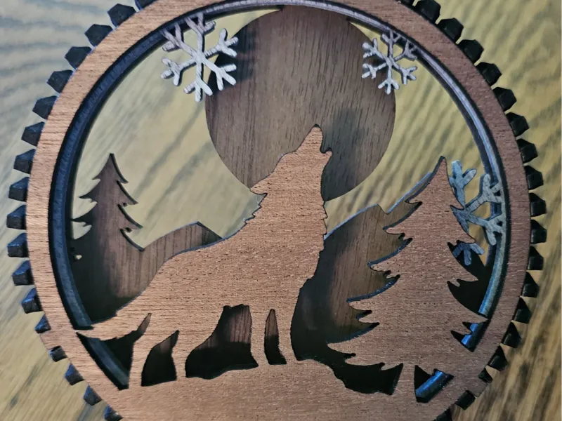 Wolf Christmas Ornament