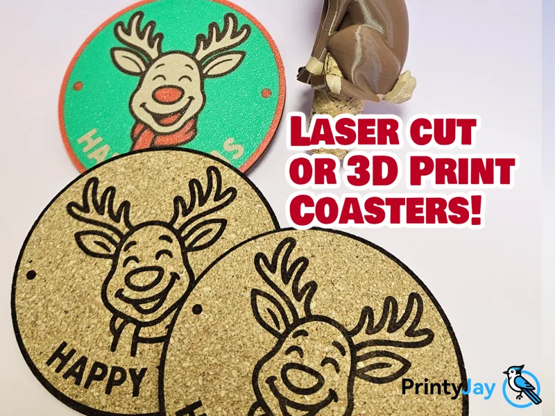 Reindeer Coasters - simple, festive and practical
