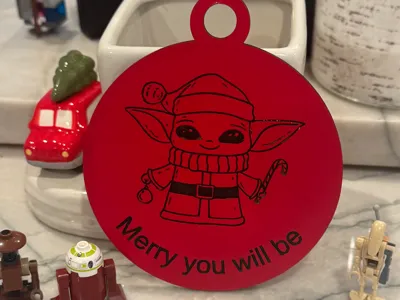 Merry you will be yoda ornament