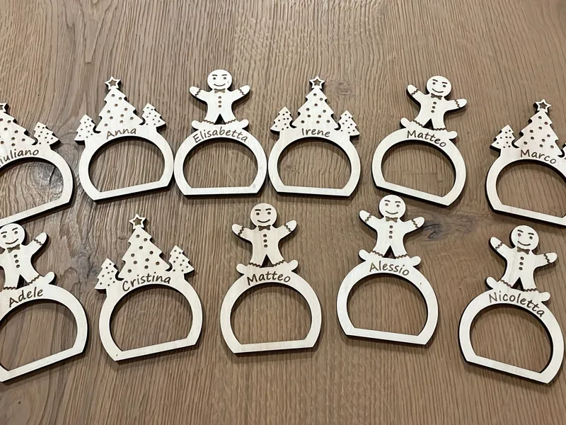 Portatovagliolo natalizio personalizzabile