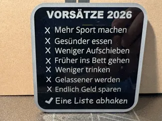 Gute Vorsätze 2026. Einer geschafft.