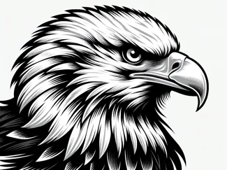 Bald Eagle Bust - Sticker/Decal/Engraving