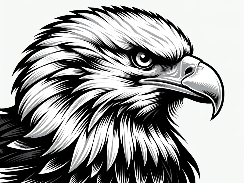 Bald Eagle Bust - Sticker/Decal/Engraving