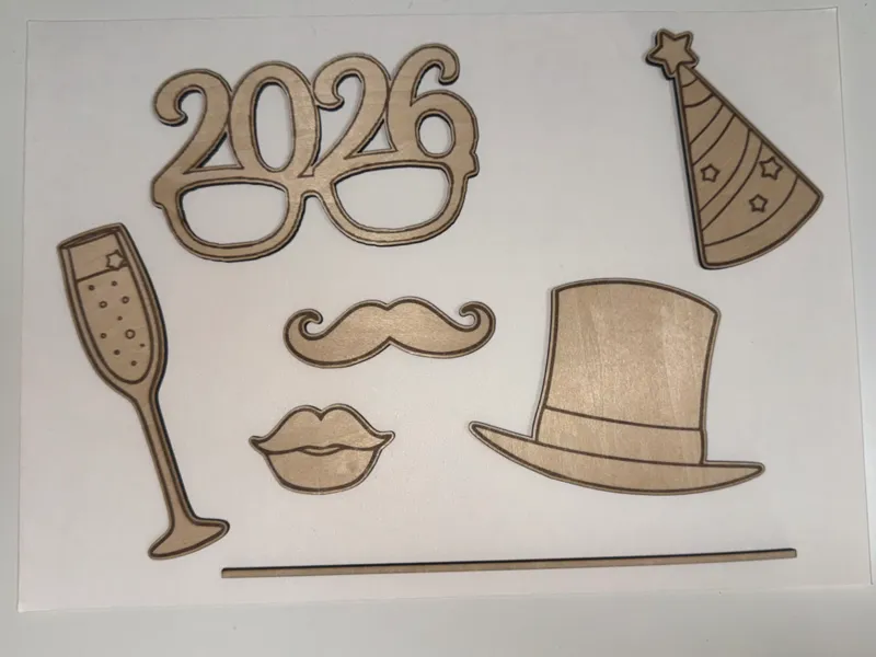 Silvester Party Foto Box Accessoires