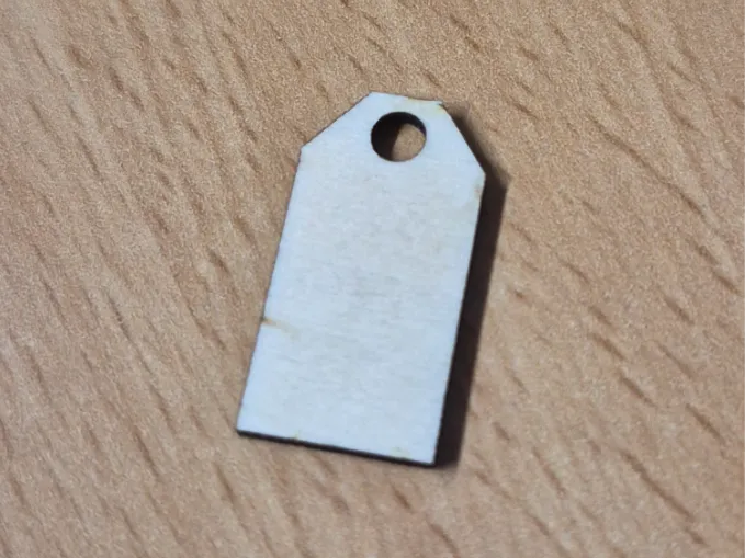 Wooden hang tag