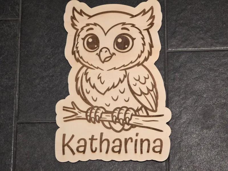 Cute Owl Name Sign - Personalized Nursery Decor