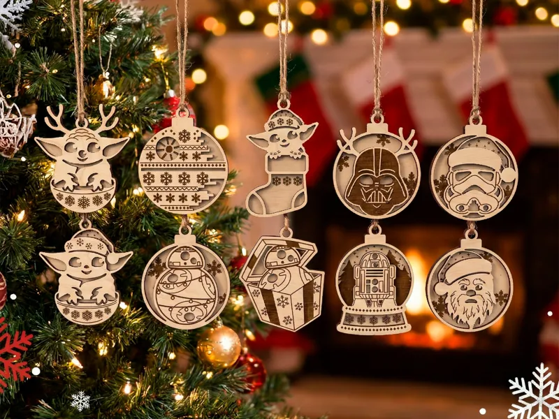 Christmas Ornaments Star Wars | Laser Cut File