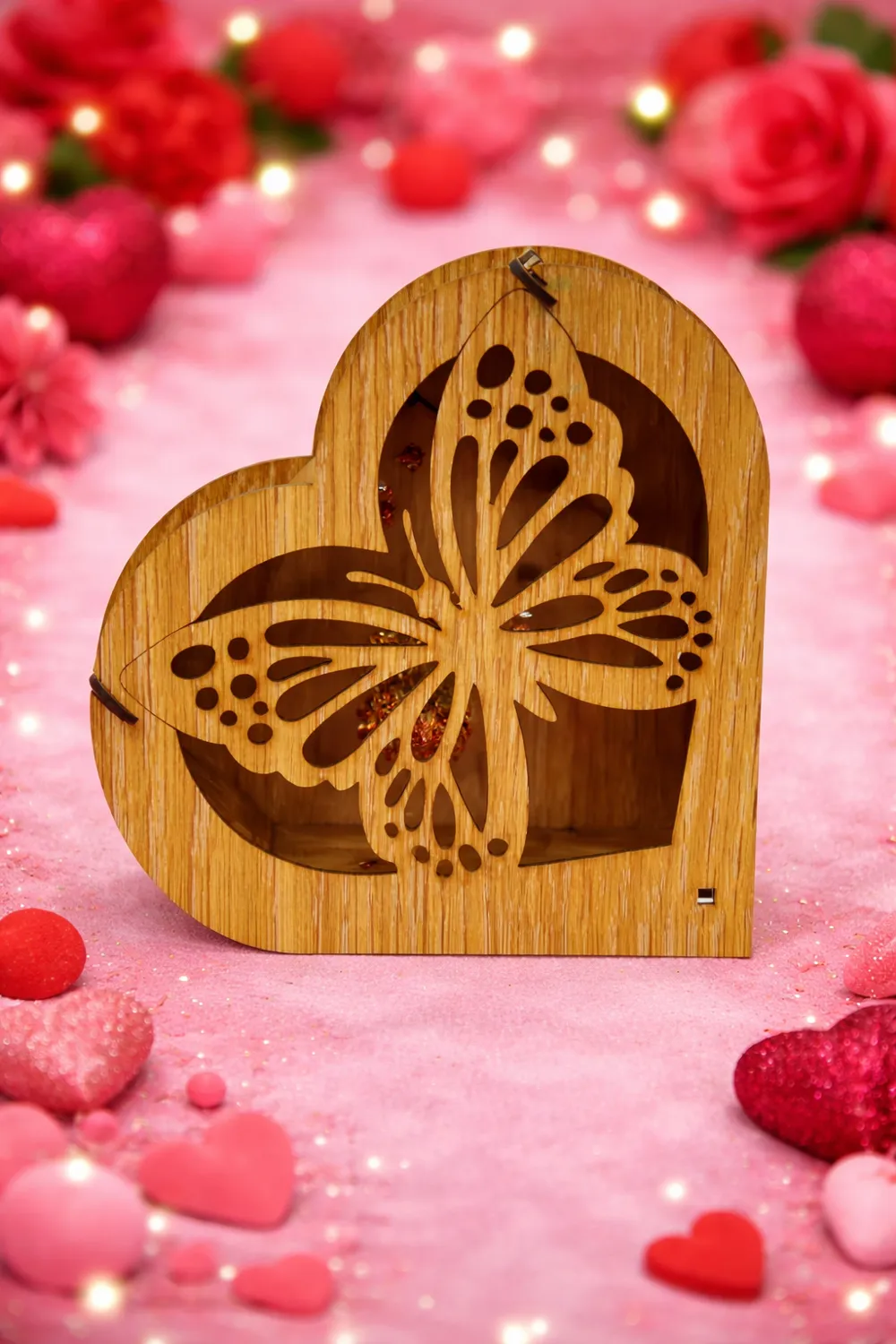 Romantic Butterfly Heart Gift Box – Laser Cut SVG - Free 3D Print Model ...