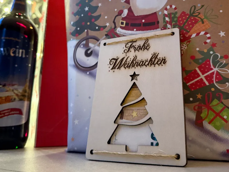 Holzkarte Weihnachtsbaum