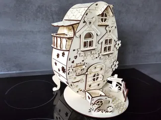 Easter bunny egg house decoration