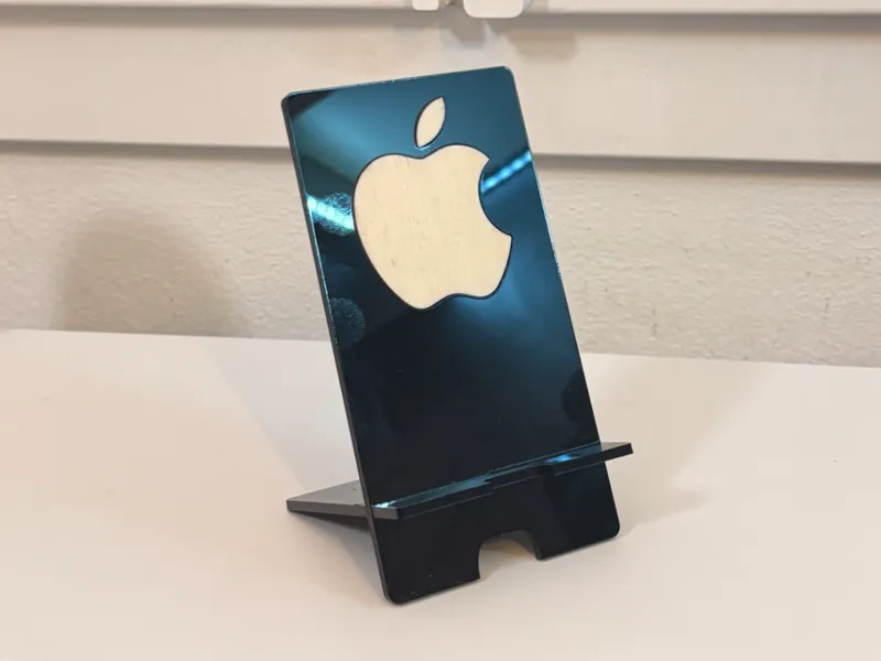 phone holder-acrylic and wood