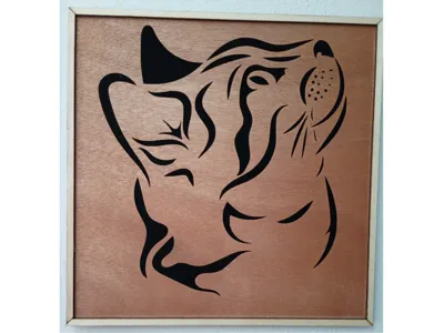 Tribal tattoo style CAT picture