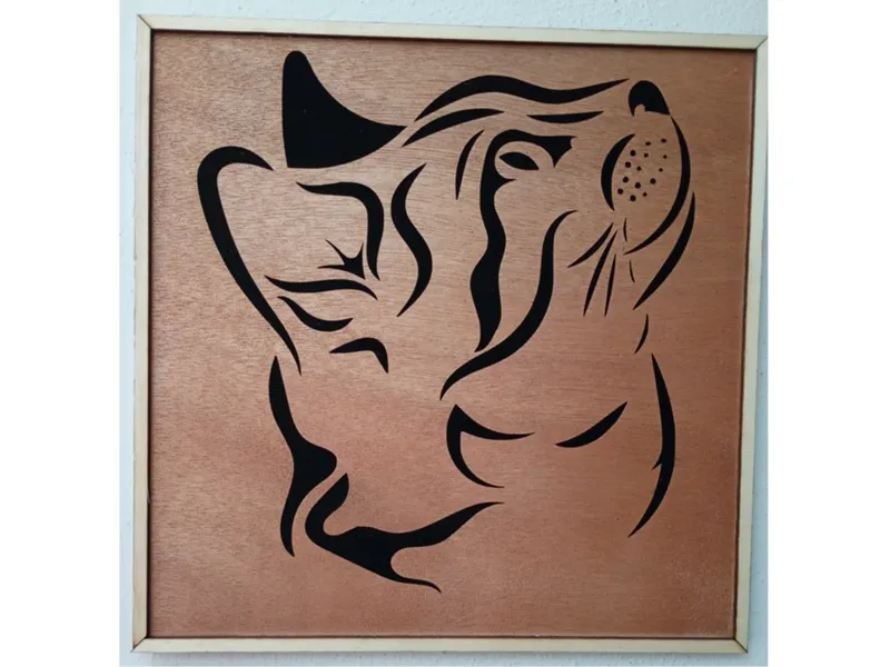 Quadro CAT stile tatoo tribale