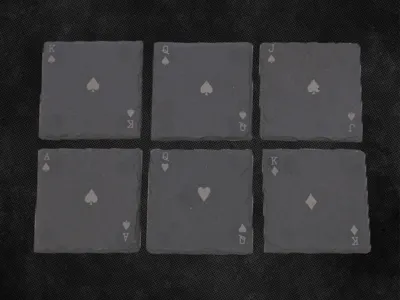 Playing Card Slate Coasters
