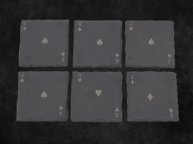Playing Card Slate Coasters
