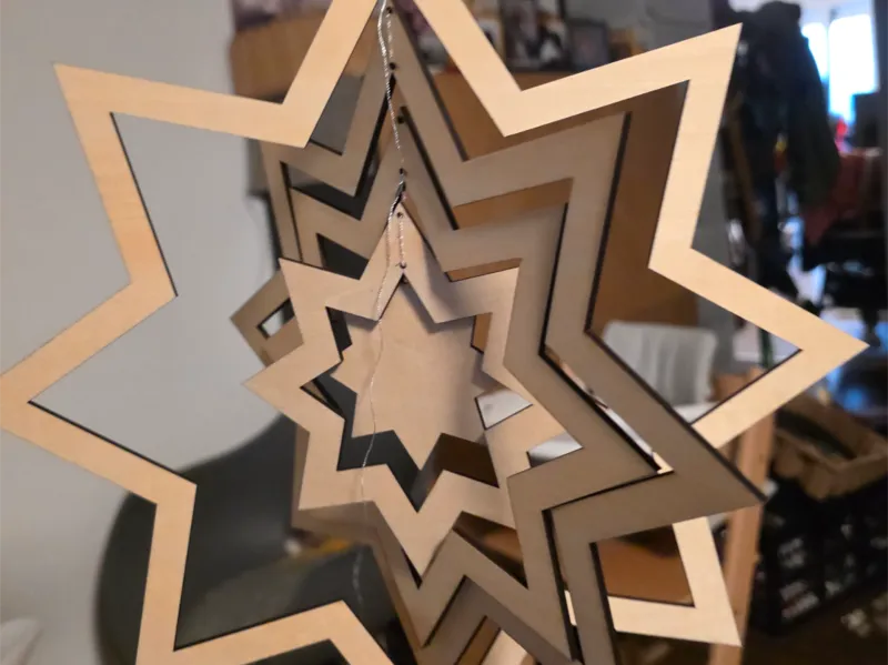 Geometric Nesting Star Mobile