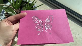 Butterfly angels pop-up card
