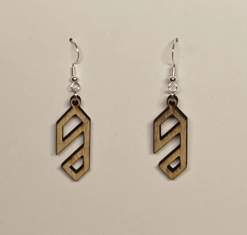 Modern minimalist earring set 1 view 2