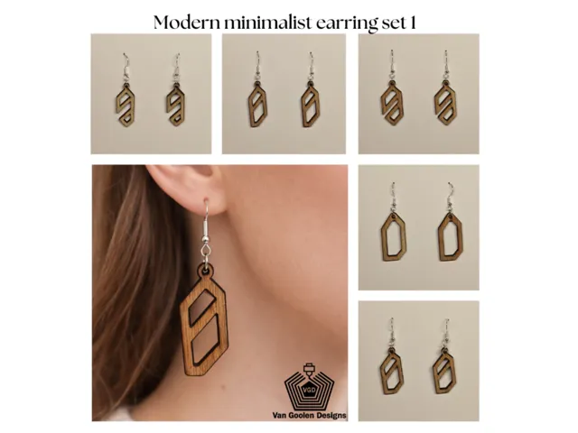 Modern minimalist earring set 1
