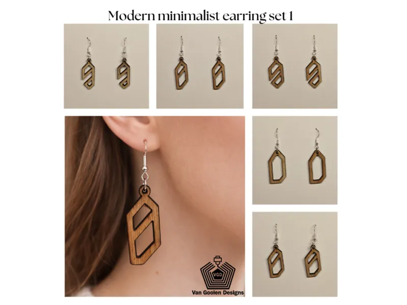 Modern minimalist earring set 1