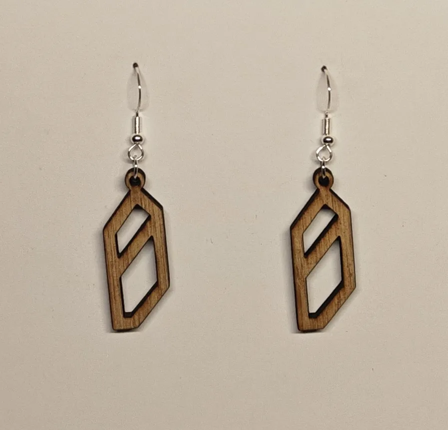 Modern minimalist earring set 1 view 3