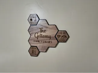 Modular Hexagonal Wall Sign Inserts
