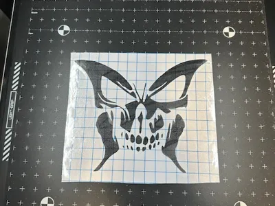 Butterfly Skull Sticker
