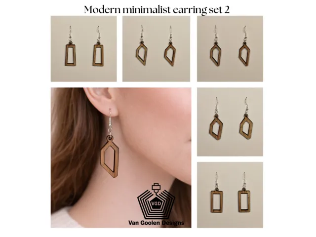 Modern minimalist earring set 2