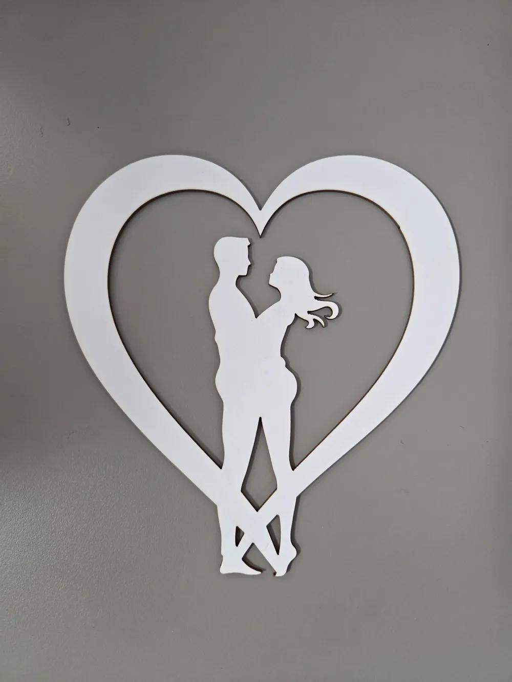 Heart with Embracing Couple - Infinity Silhouette - Free 3D Print Model ...