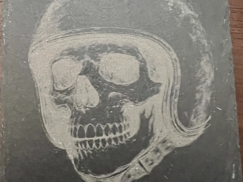 Dark Art Skull Slate Coaster