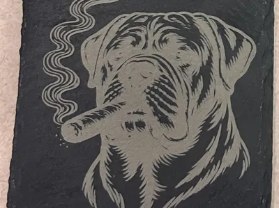 Mastiff Smoking Cigar - Dog House Collection
