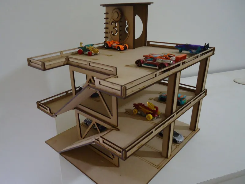 Laser cut garage