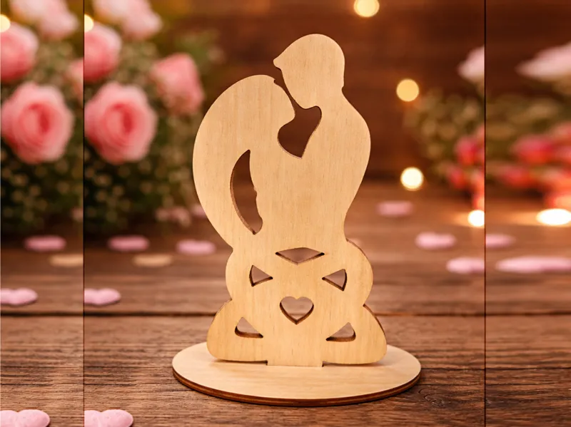 Statuetta coppia San Valentino Abbraccio Infinito