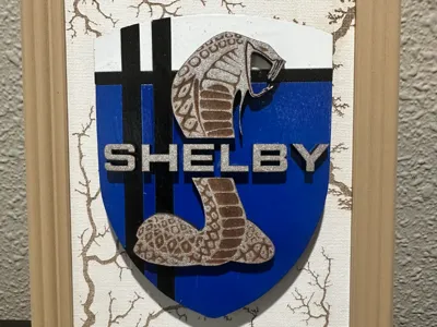 Laser Cut Shelby Cobra Logo Shield